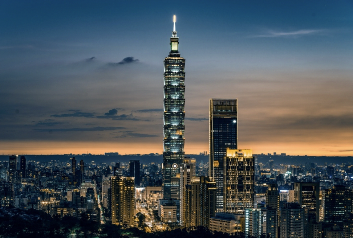 台灣台北101大樓夜景